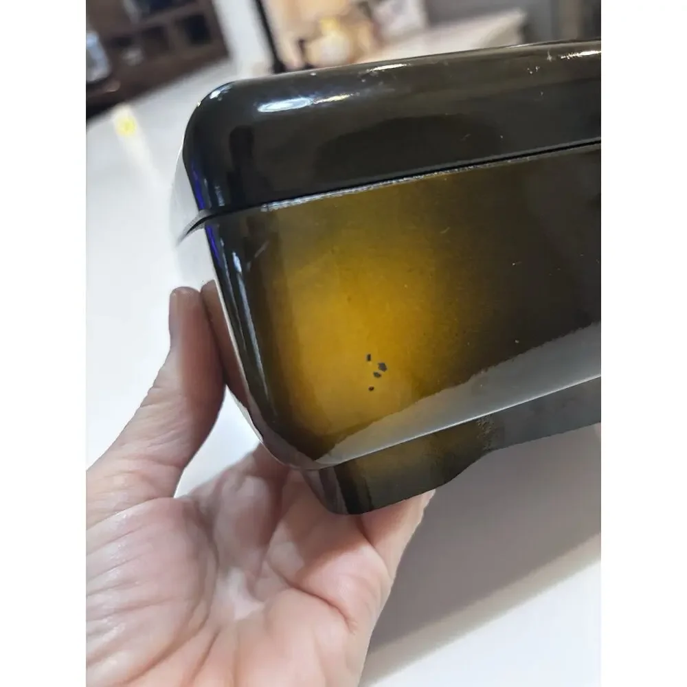 Vintage Japanese Lacquer Jewelry Writing Box Gold Floral MCM Chinoiserie Decor